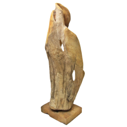 Lampa Rzeźba podświetlana z kawałka drewna tekowego 78cm